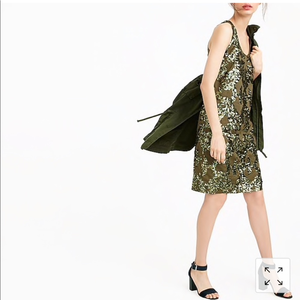 NWT J. Crew Iridescent Sequin Shift Dress